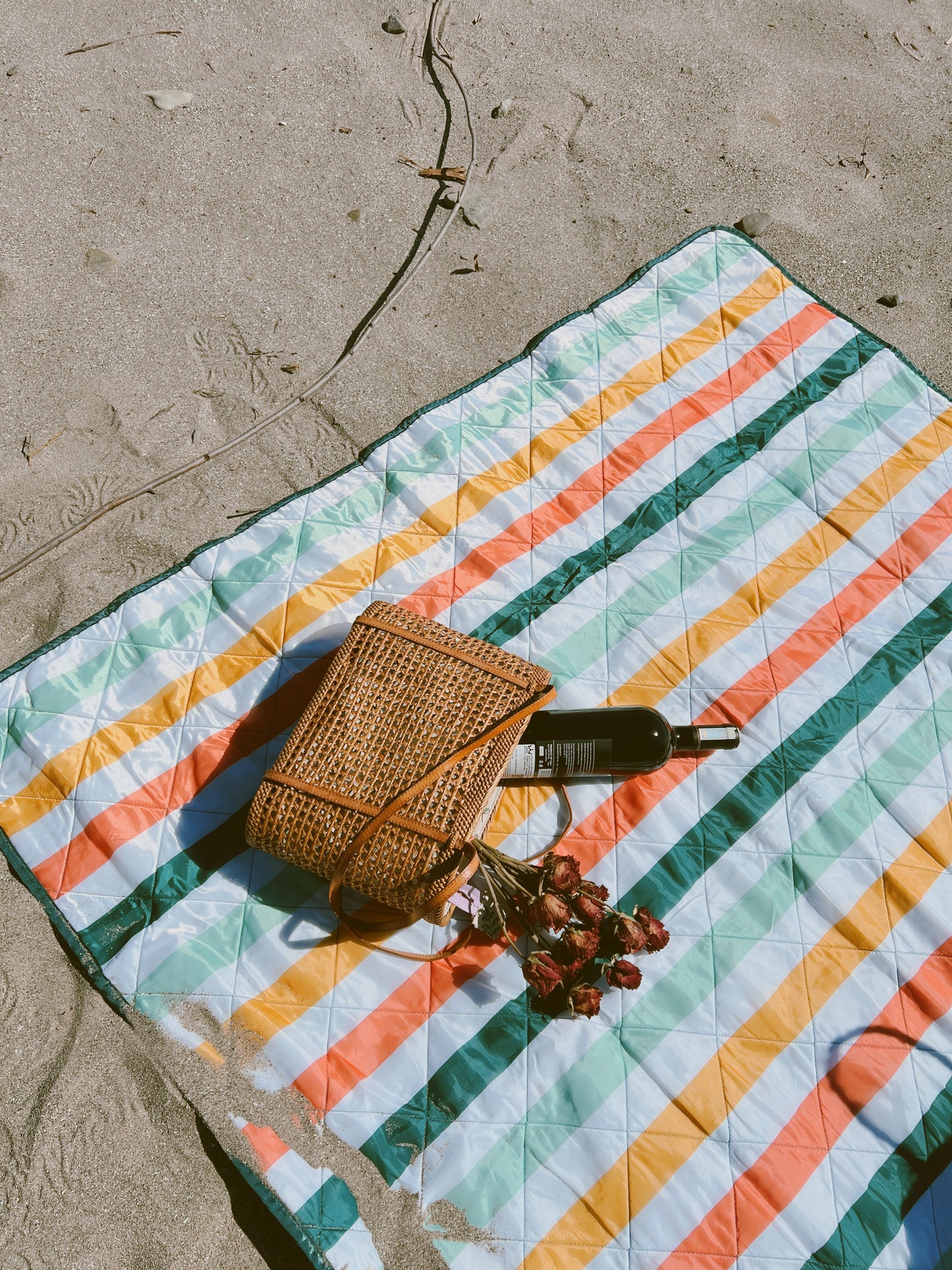 Large Rattan Beach Bag