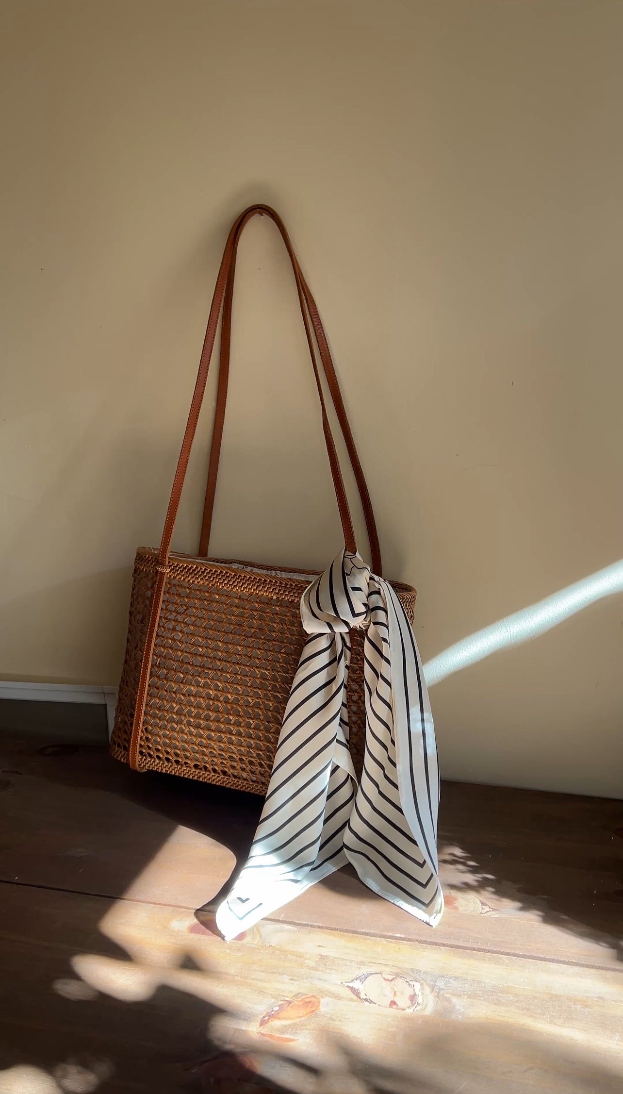 Large Rattan Beach Bag