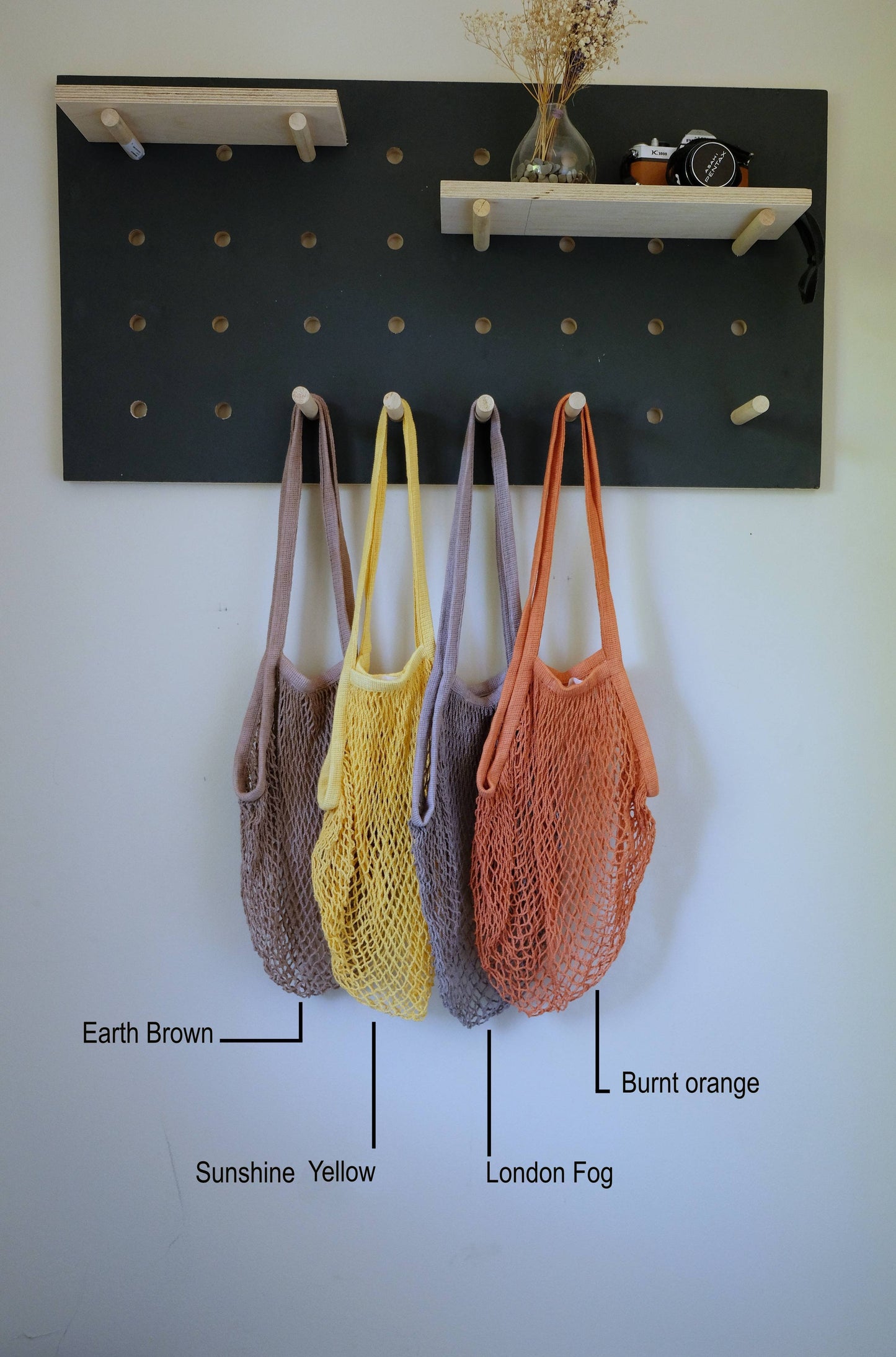 Set of 4 net market bags Earth Collection