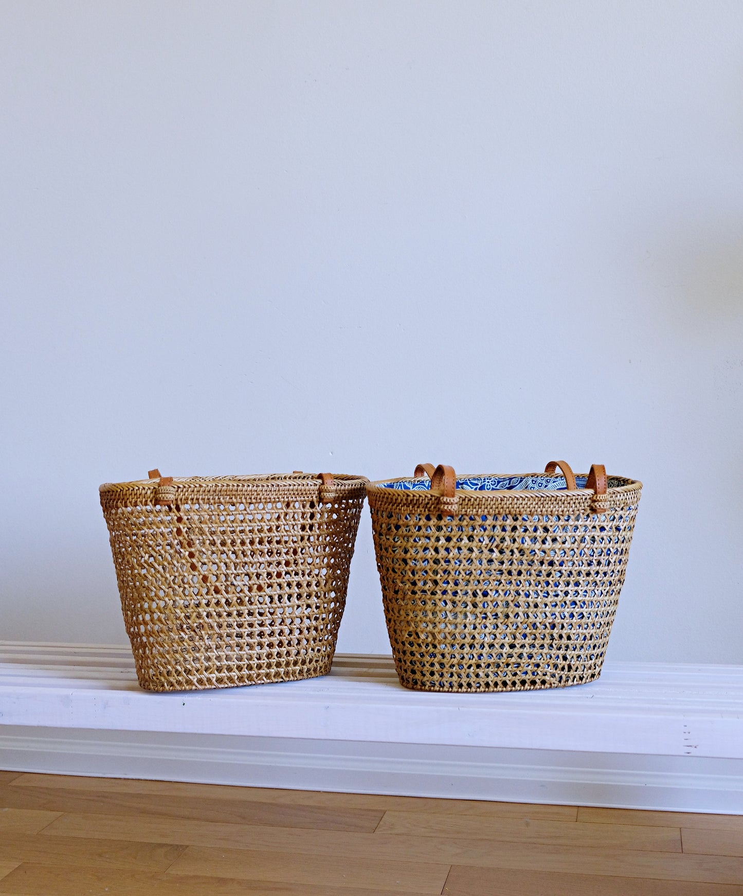 Petite Kailani top handle rattan bag