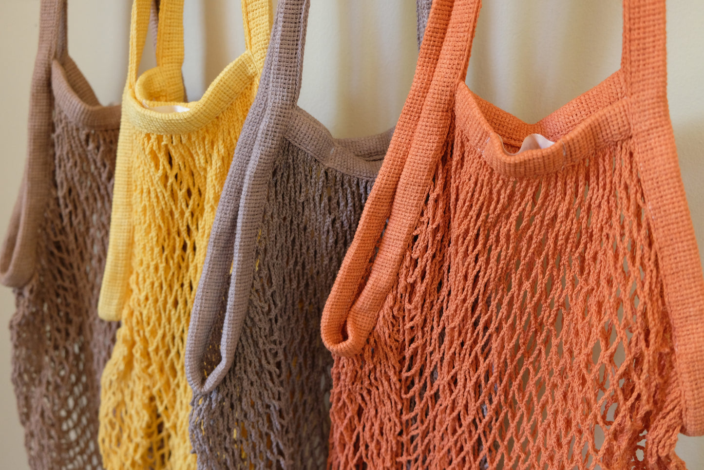 Set of 4 net market bags Earth Collection