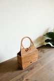 Lily Top handle rattan bag