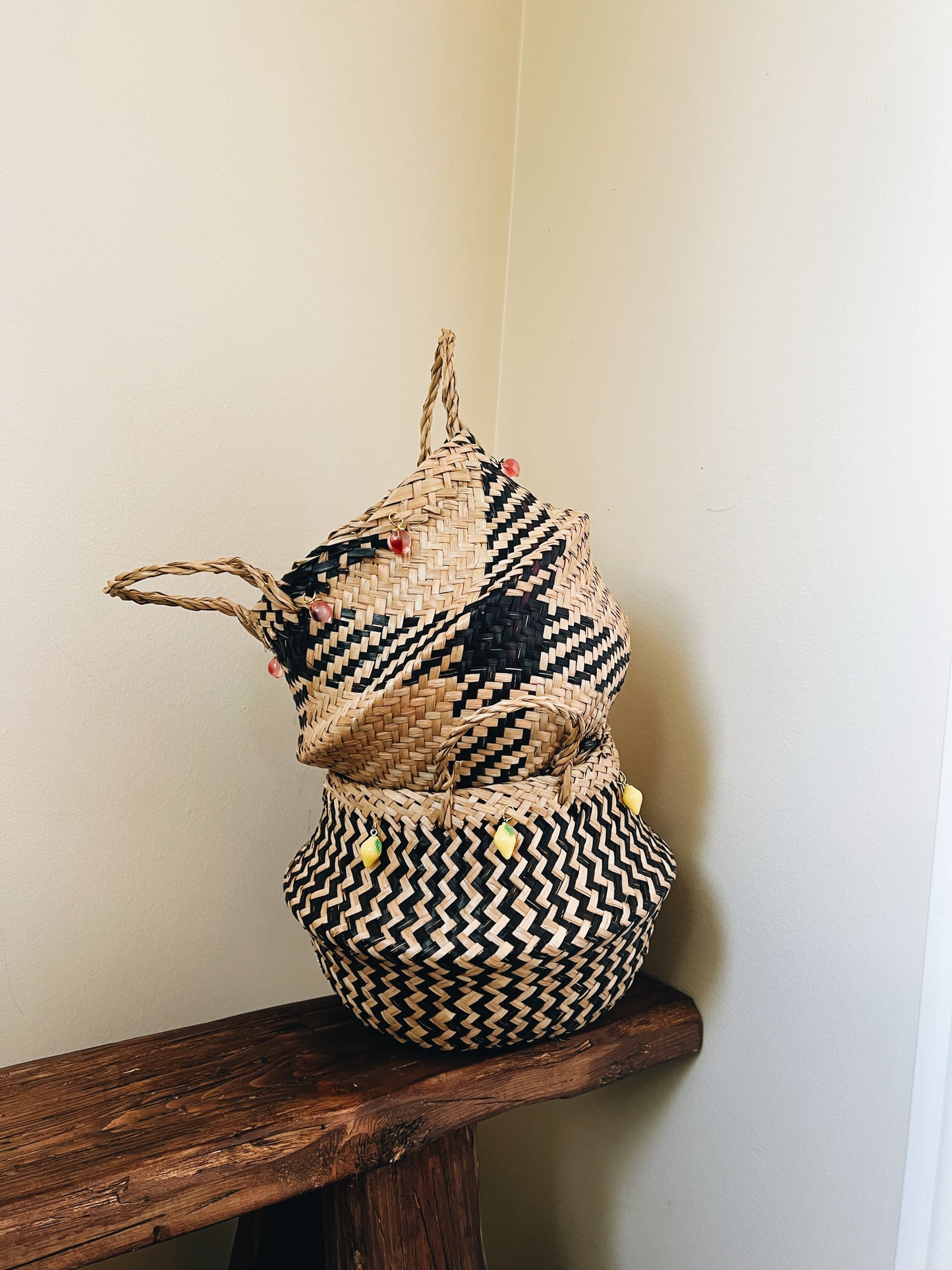 Lemon Handwoven Foldable  Basket
