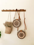 REILY Round Crossbody Rattan Bag