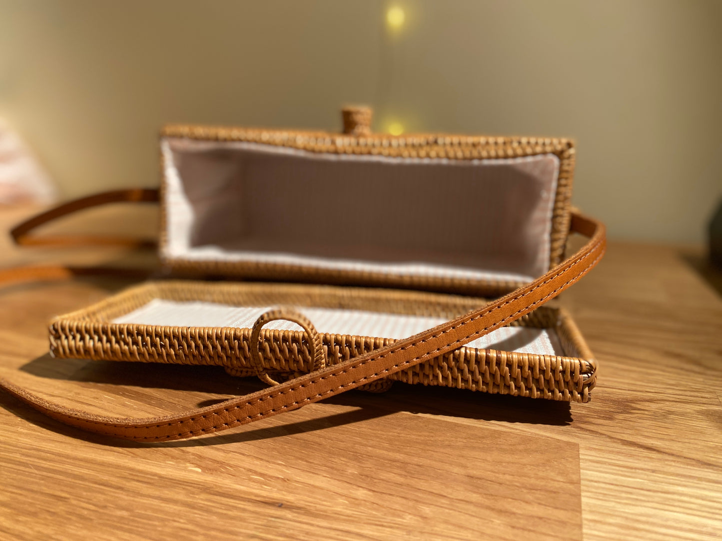 ARIA rectangle shape rattan bag