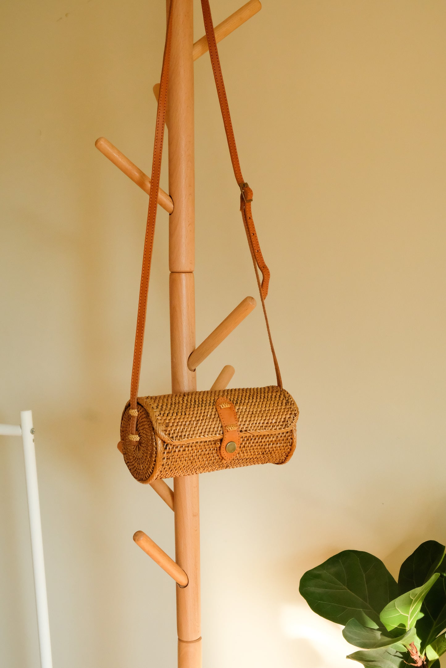 ADA drum bag crossbody rattan bag