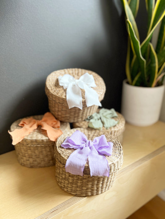 Nested Basket with pastel colours bow