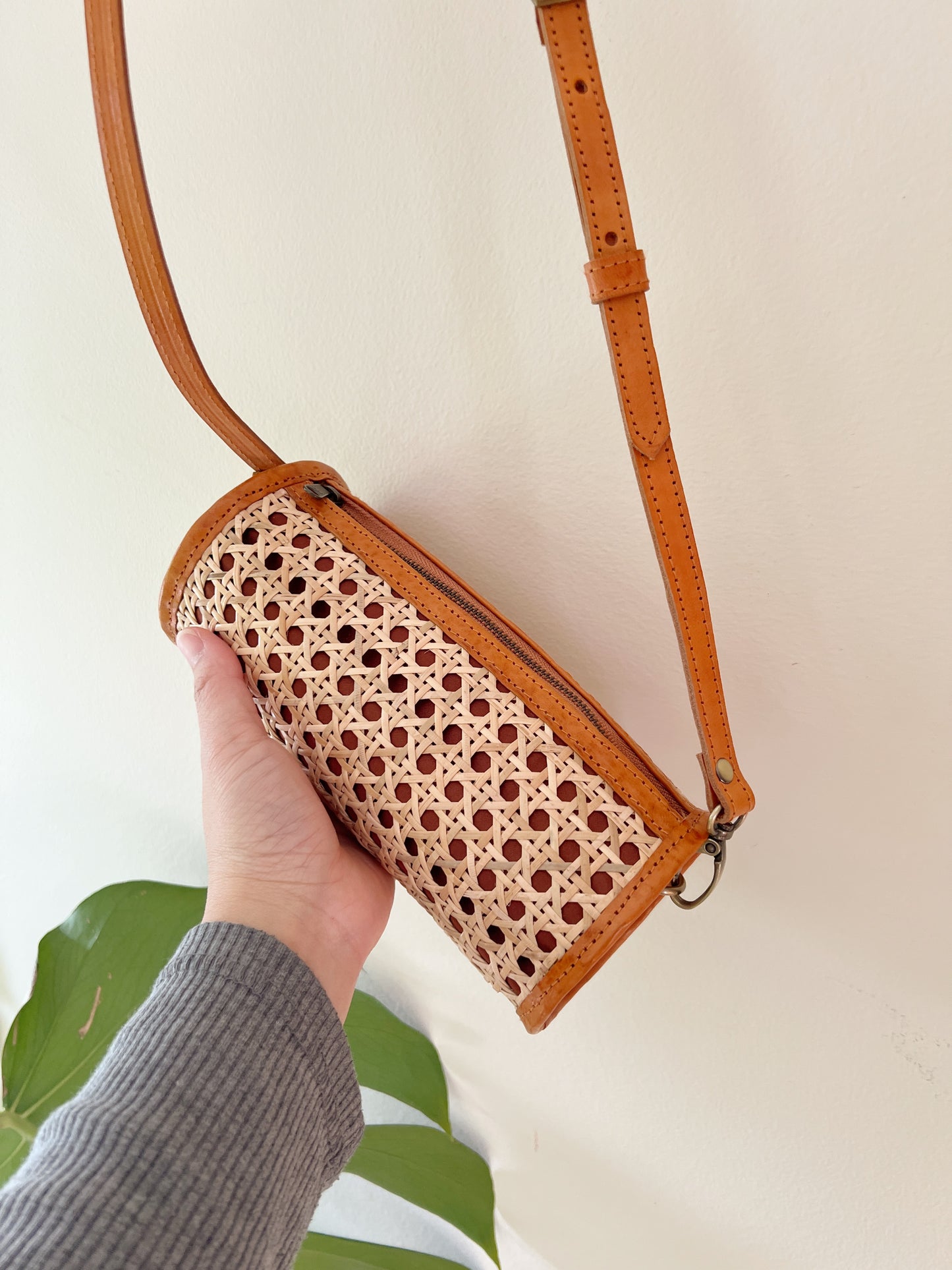 Isla Barrel Rattan Bag