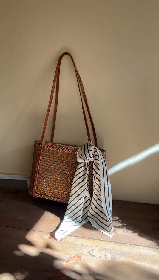 Large Rattan Beach Bag