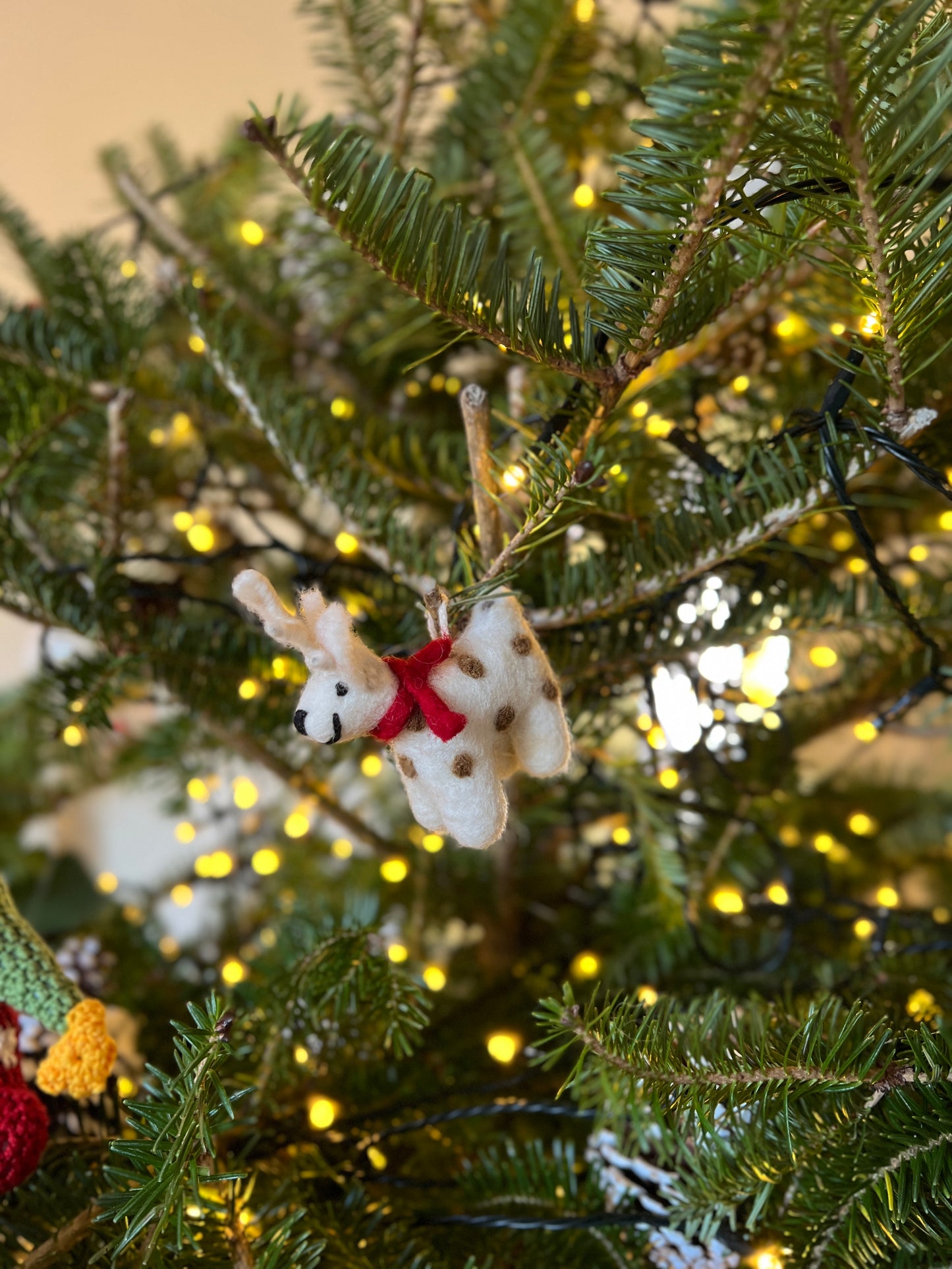 Wool Felted Deer Ornament