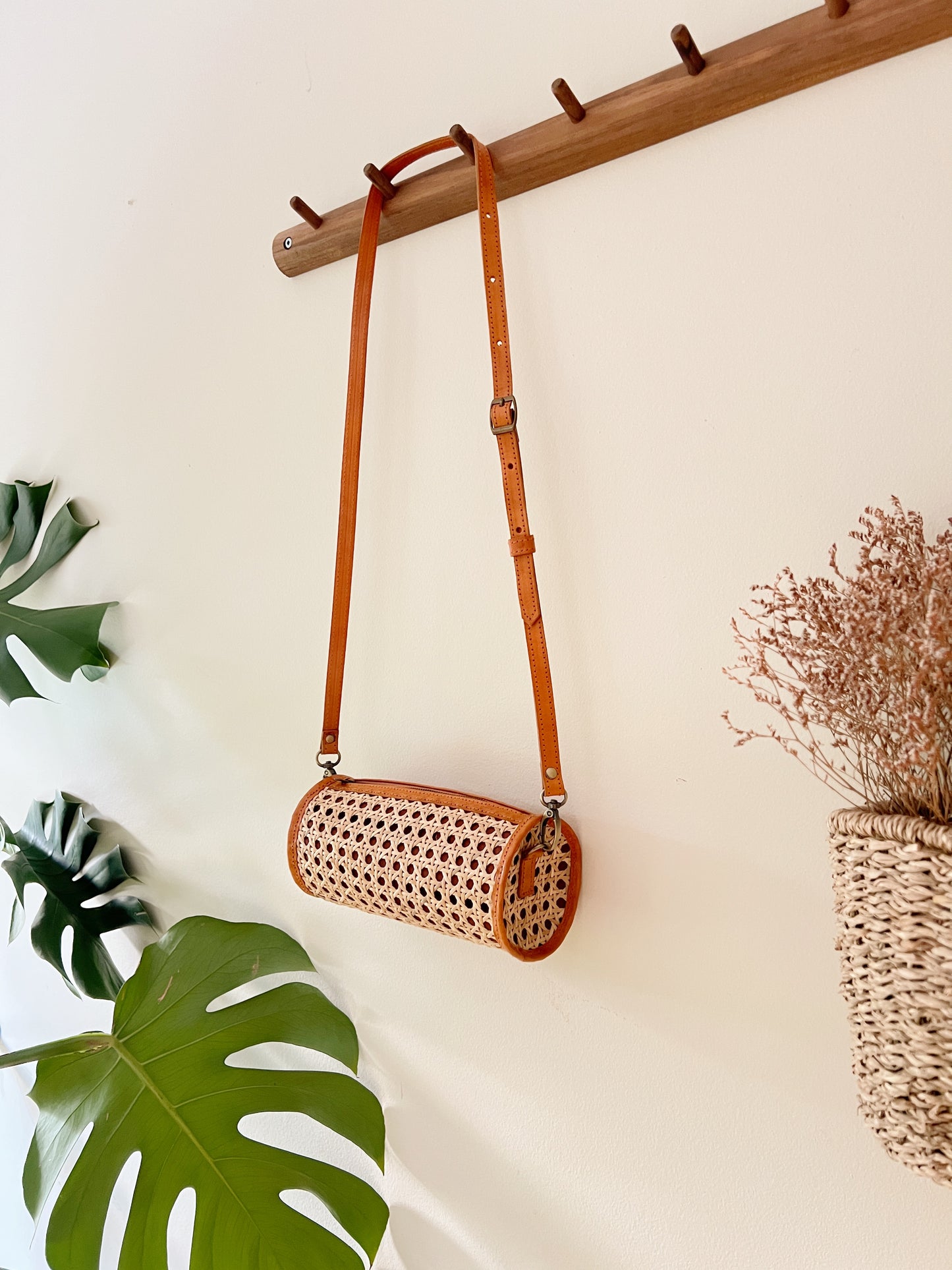 Isla Barrel Rattan Bag