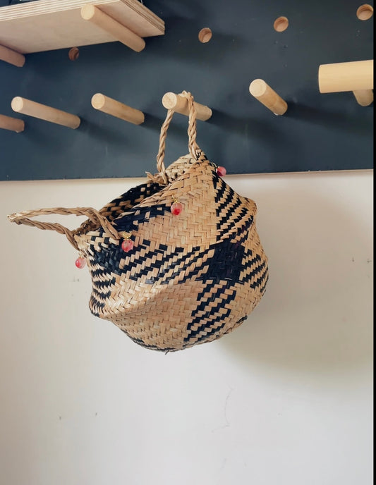 Peach Handwoven Foldable Basket