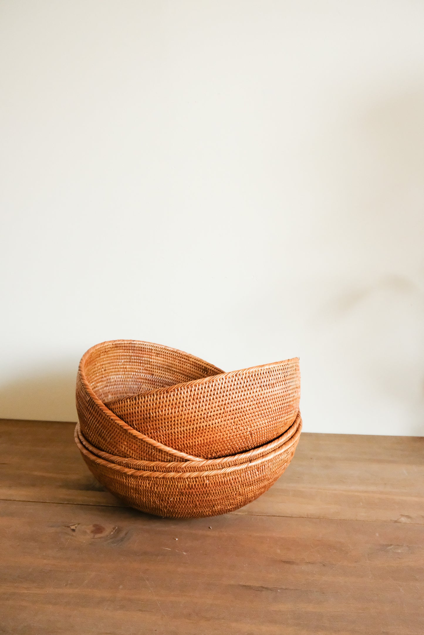 Round Rattan Fruit Bowl