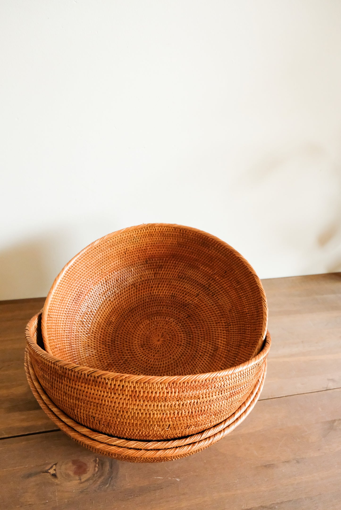 Round Rattan Fruit Bowl