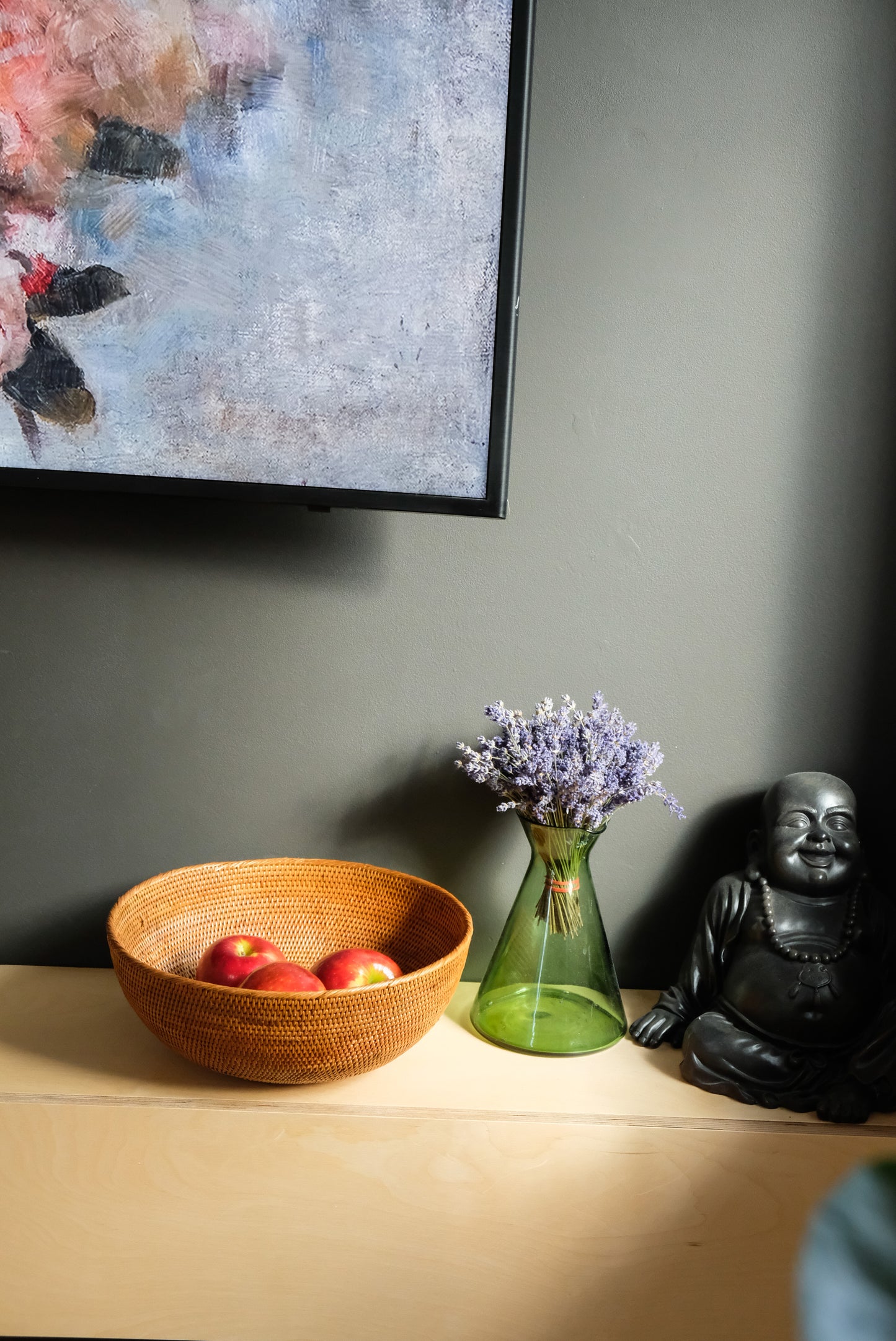 Round Rattan Fruit Bowl