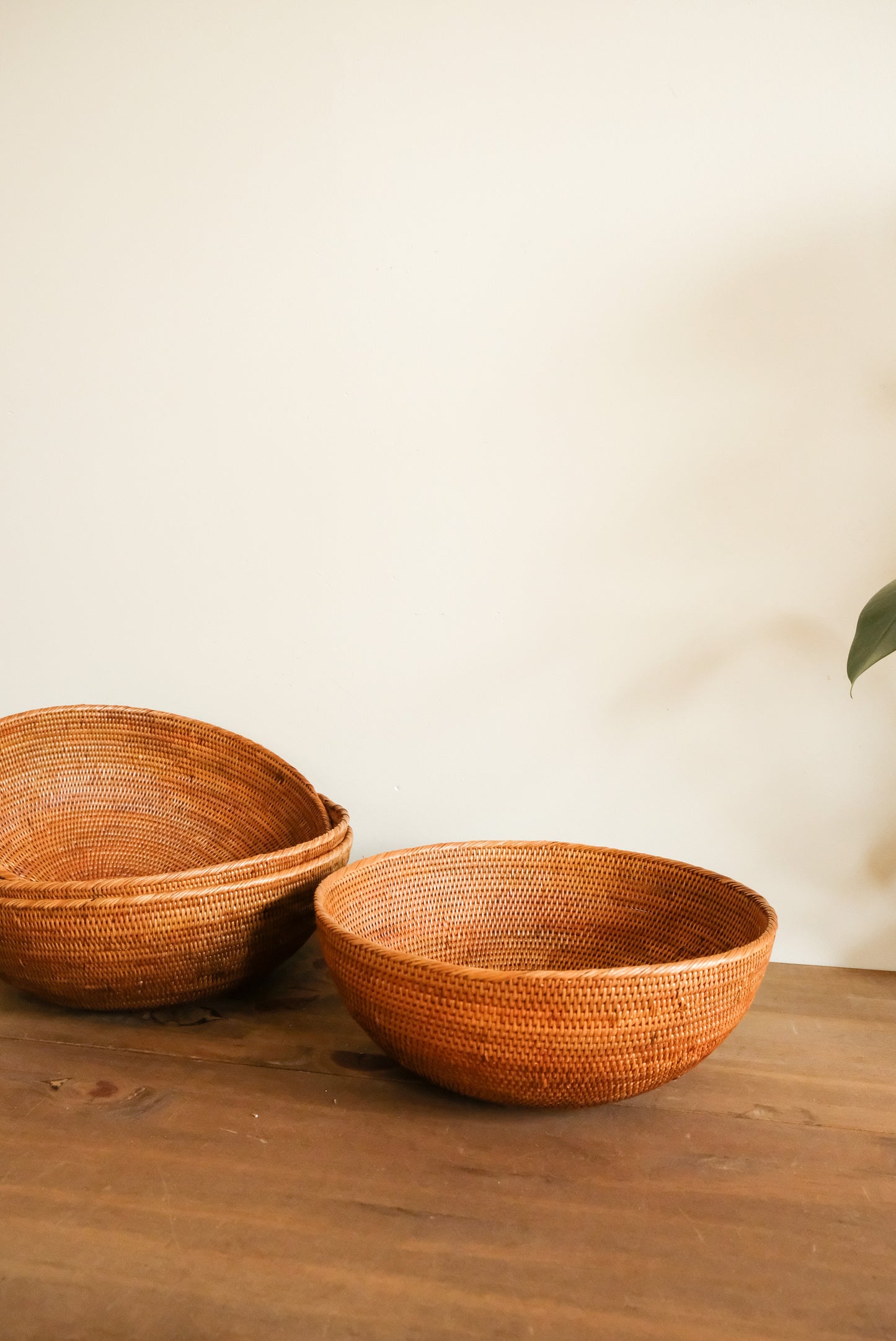 Round Rattan Fruit Bowl