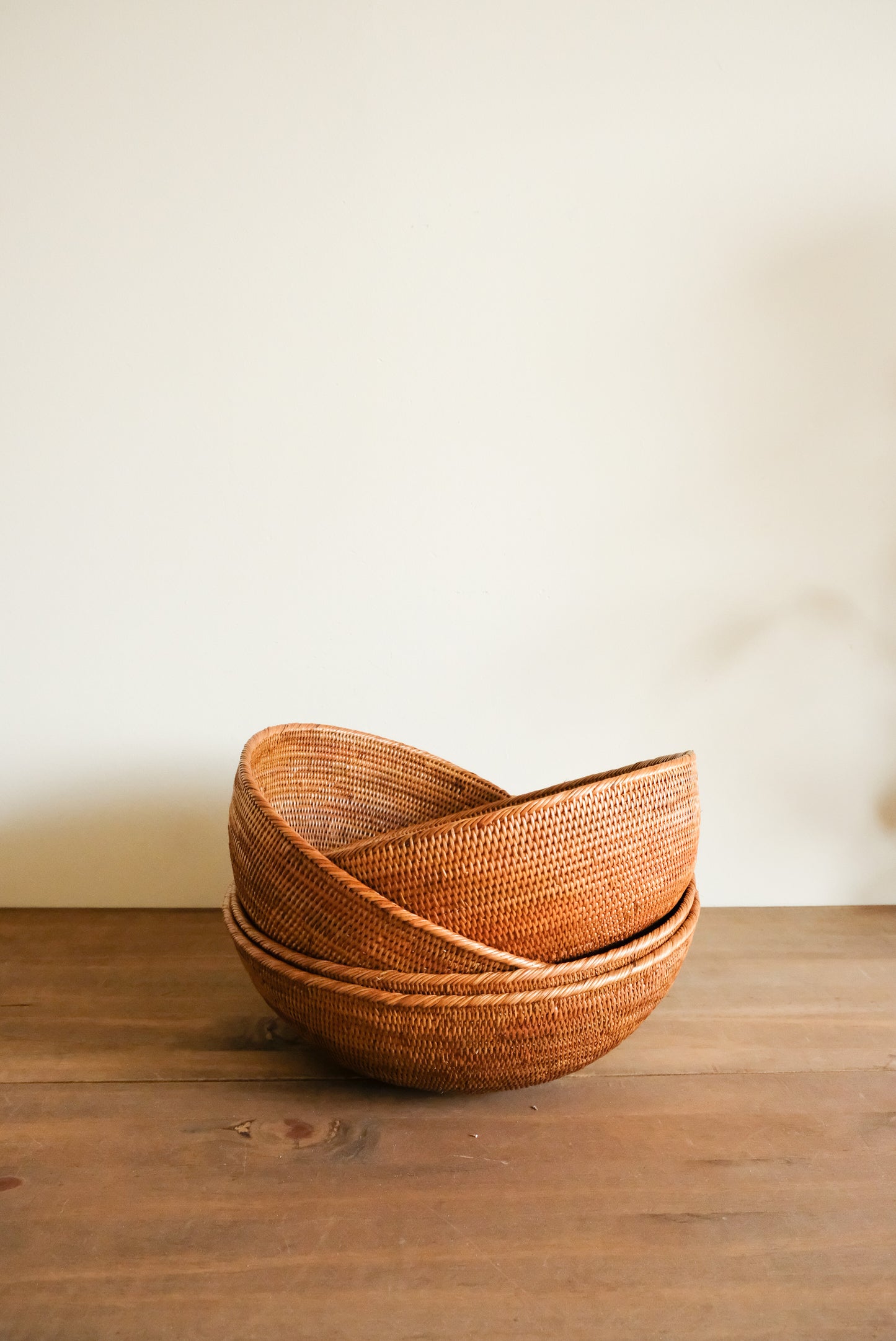 Round Rattan Fruit Bowl