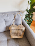 Heart shaped Seagrass Tote bag