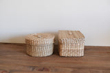Nested Seagrass Baskets in Square  and Oval