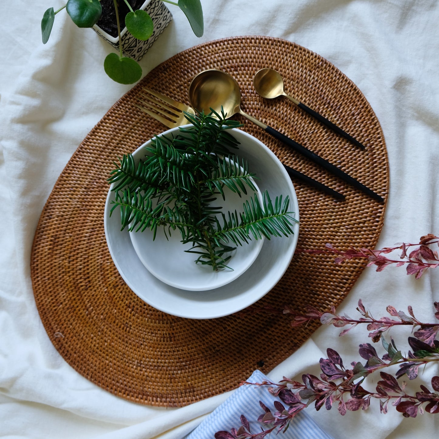 Oval Rattan Placemat