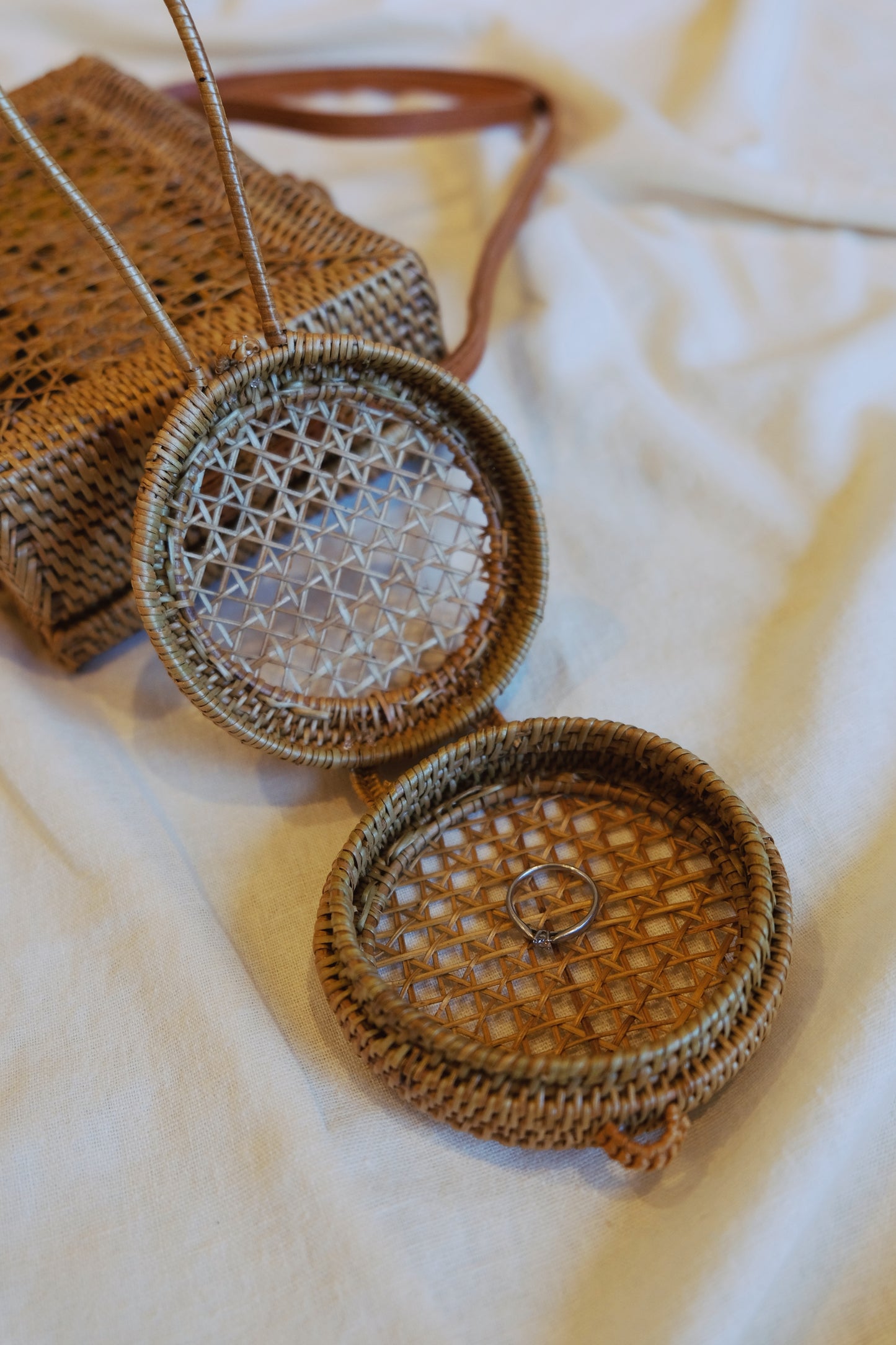 Rattan coin purse