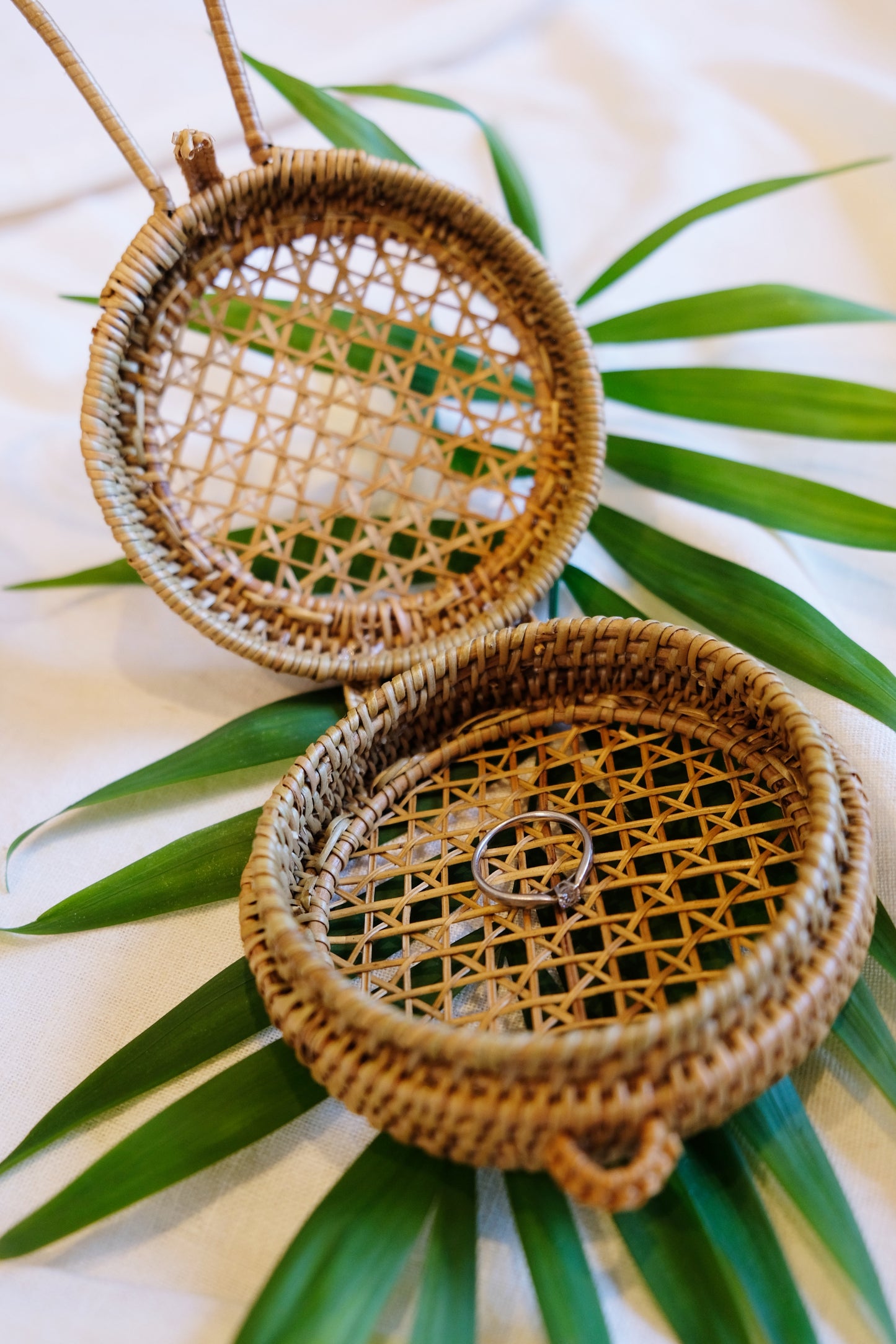 Rattan coin purse