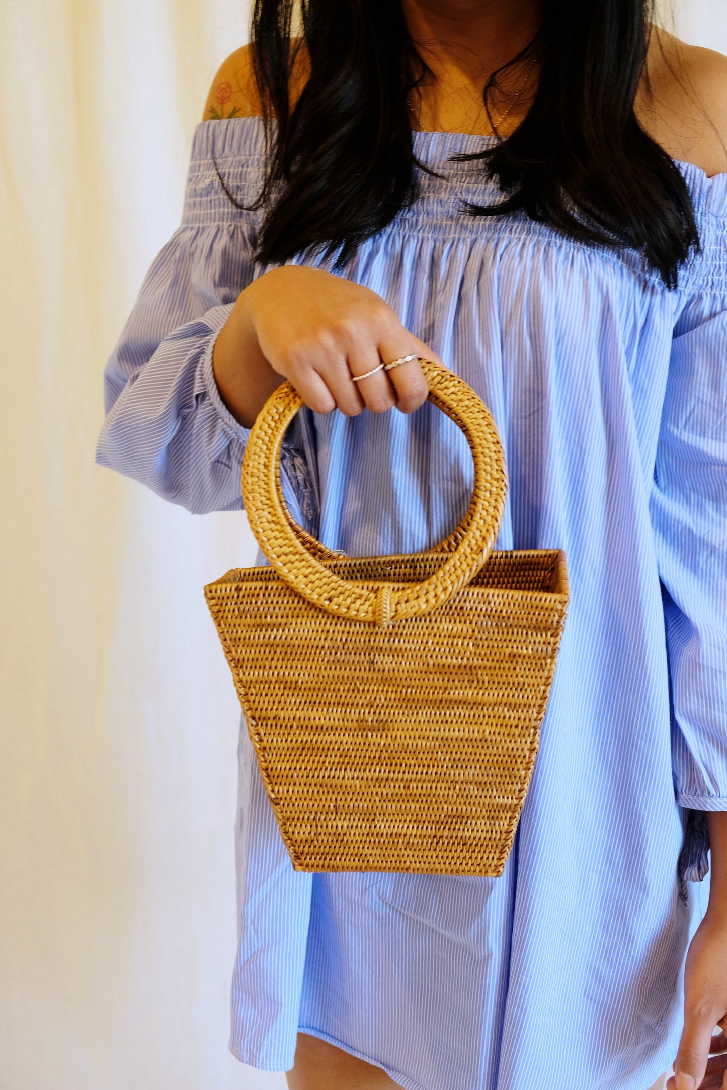 MIRA Rattan Clutch