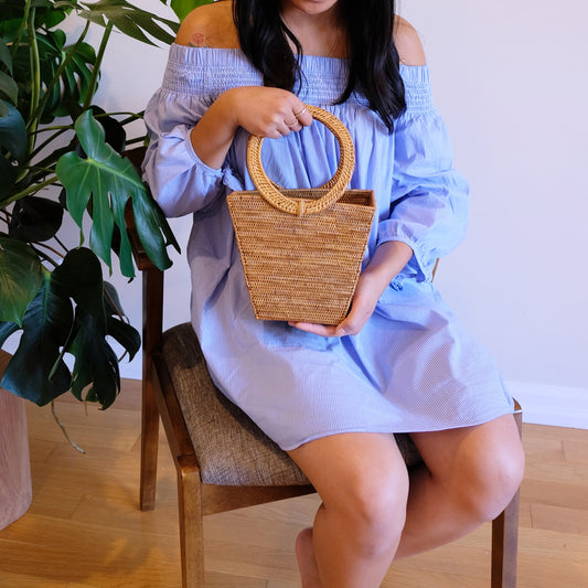 MIRA Rattan Clutch