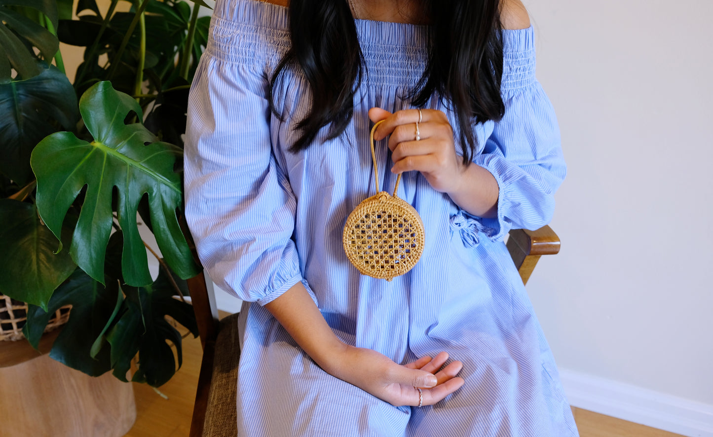 Rattan coin purse