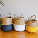 Hand painted Belly Basket