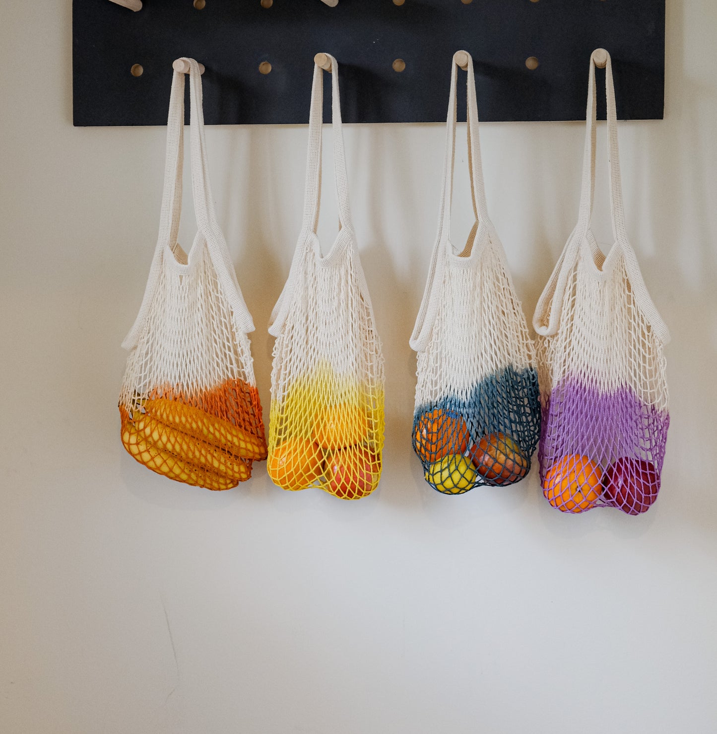 Hand dyed Ombre net bag