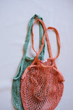 Burnt Orange Long Net Market Bag
