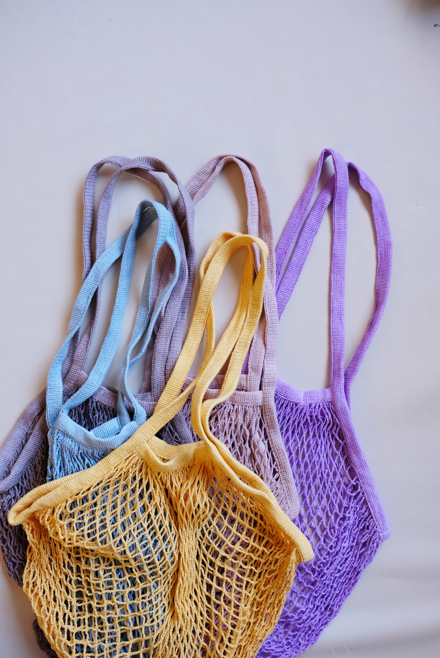 Lavender Long Net Market Bag