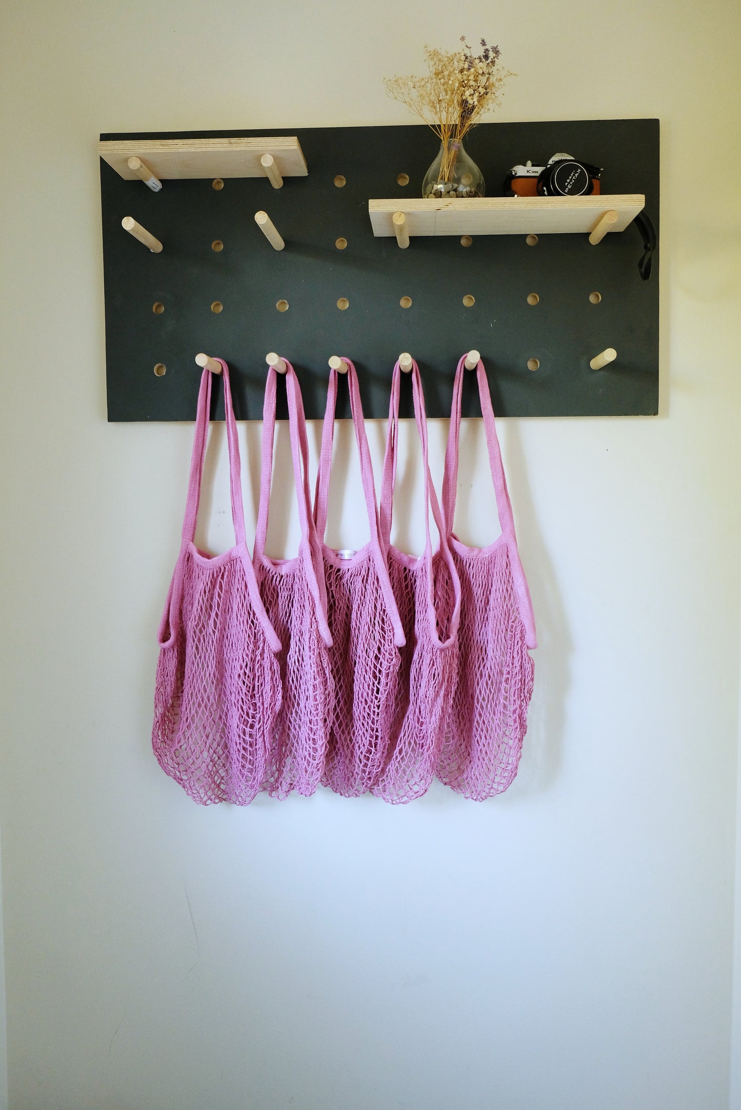 Market String Bag, net bag in soft pastel