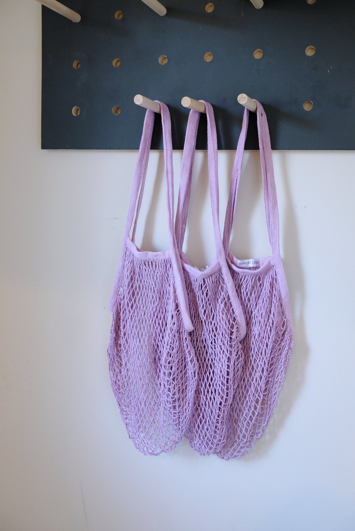 Market String Bag, net bag in soft pastel