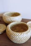 LA LUNE Nested Bamboo Basket Set with lids