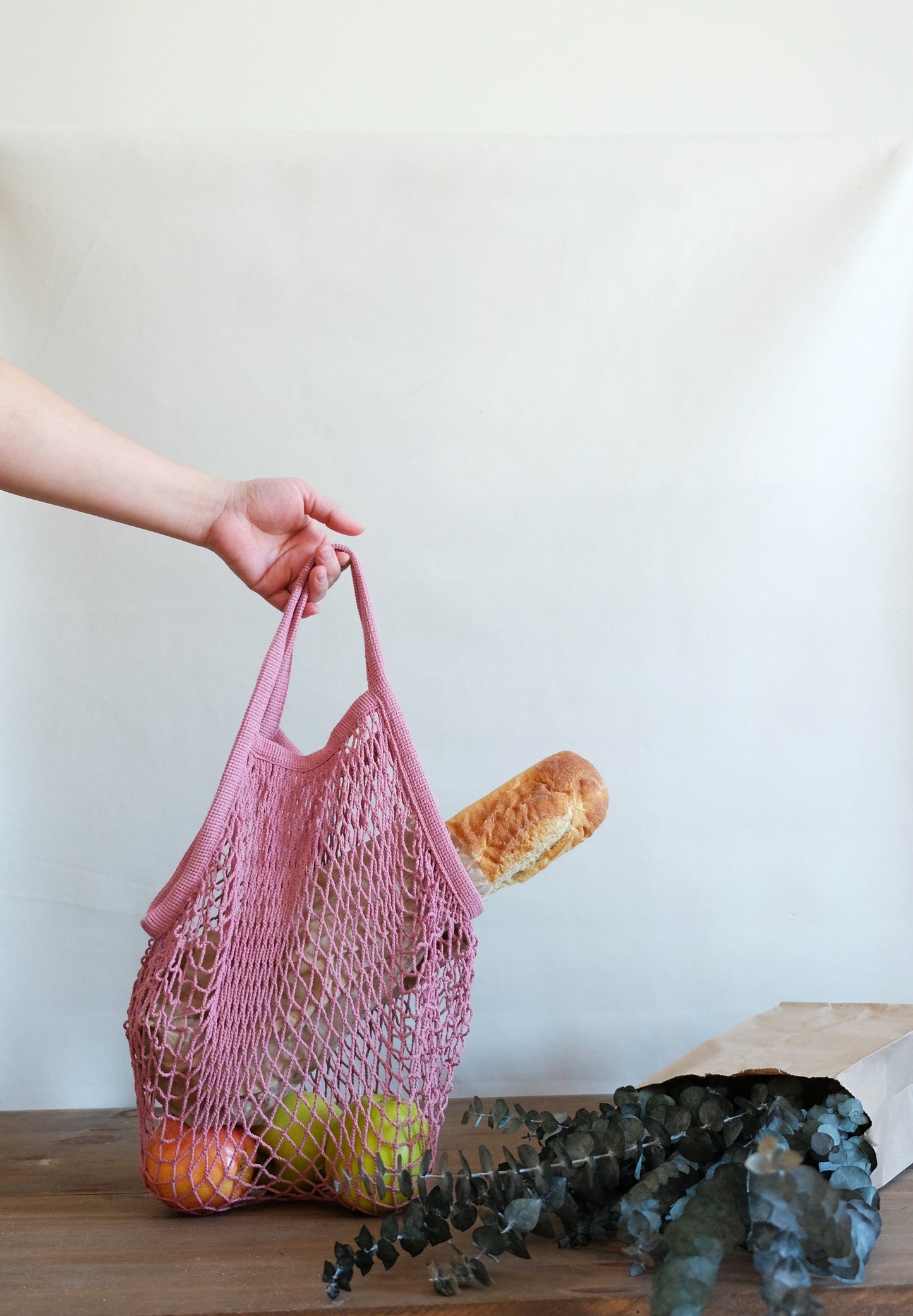 Rosewood Pink Short Net Market Bag