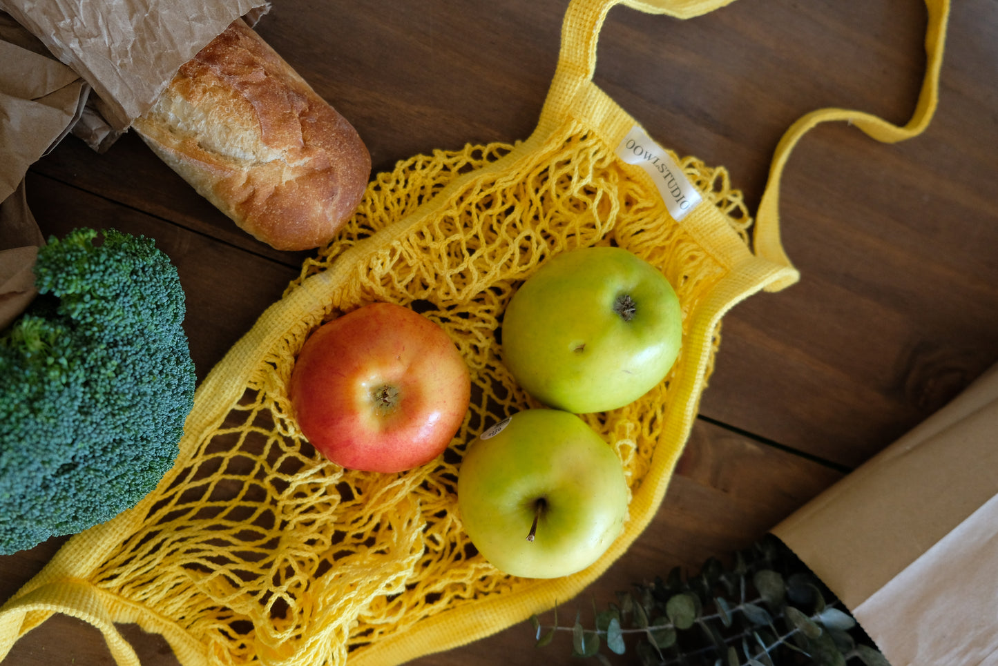 Sunshine Yellow Long Market Net Bag