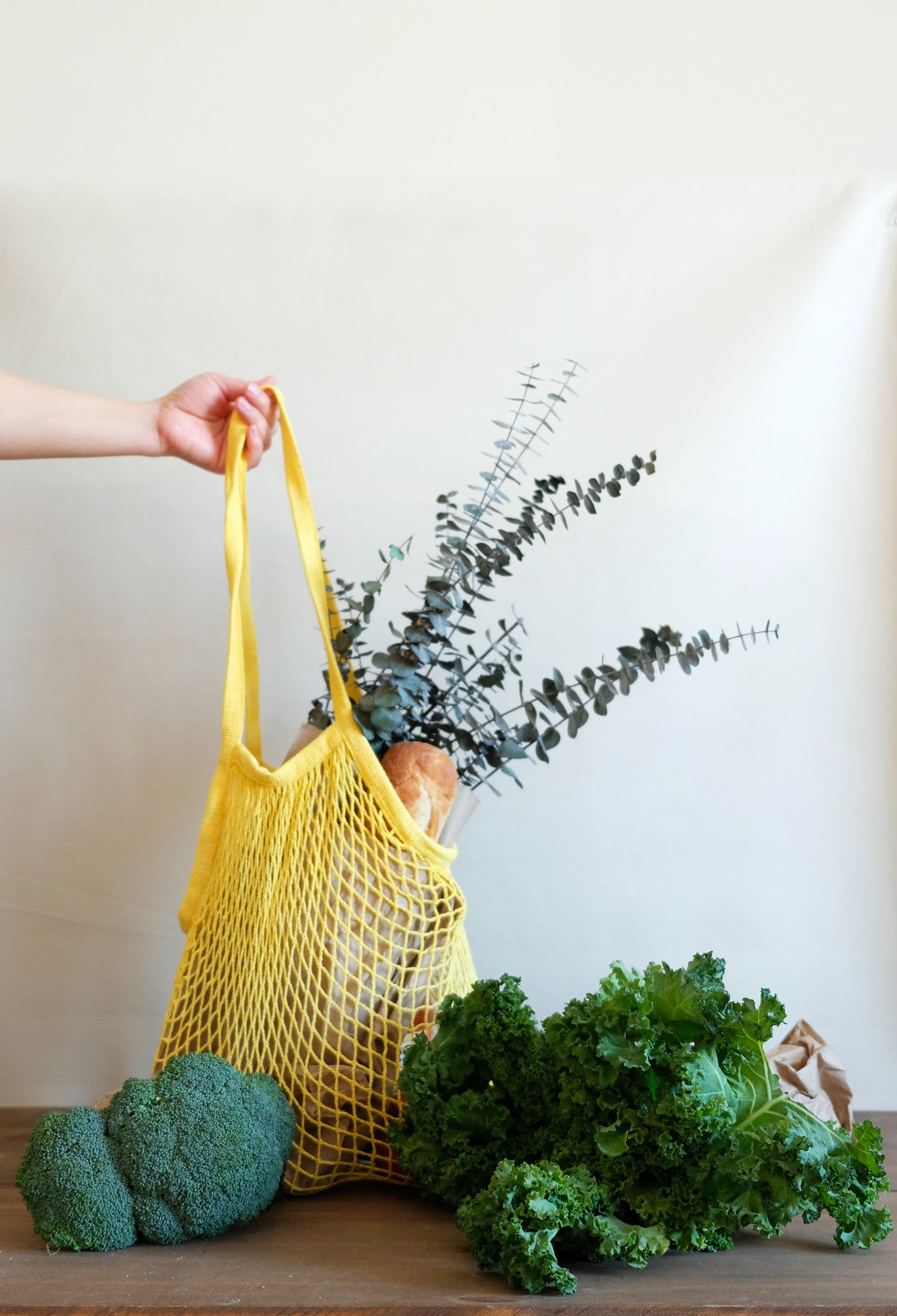 Sunshine Yellow Long Market Net Bag