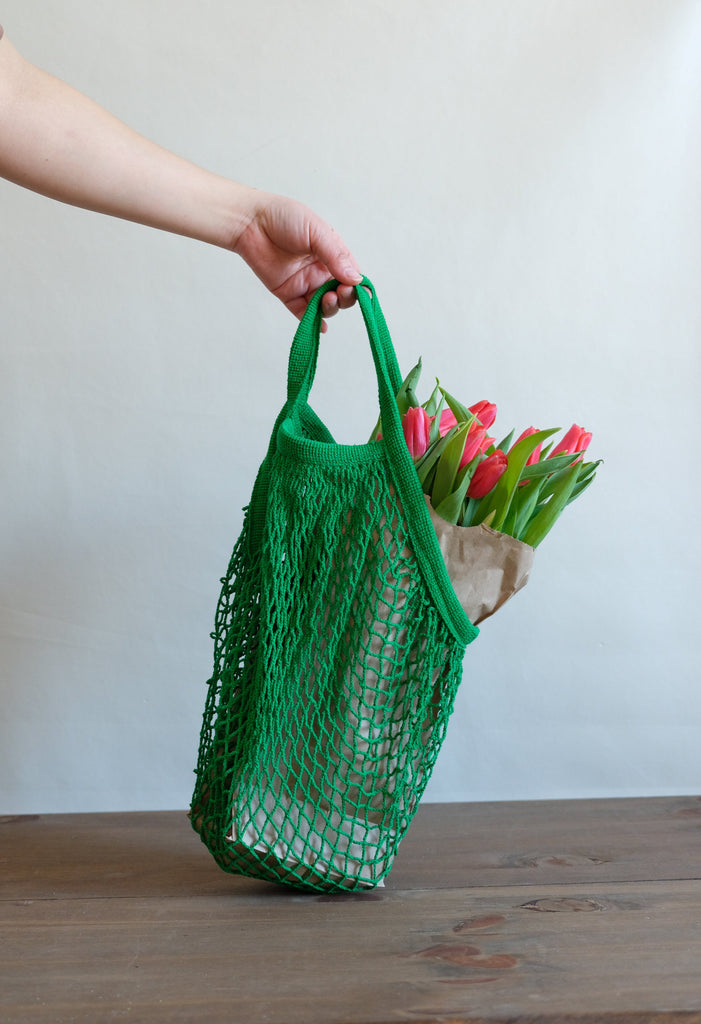Forest Green Short Net Market Bag – OOWLSTUDIO