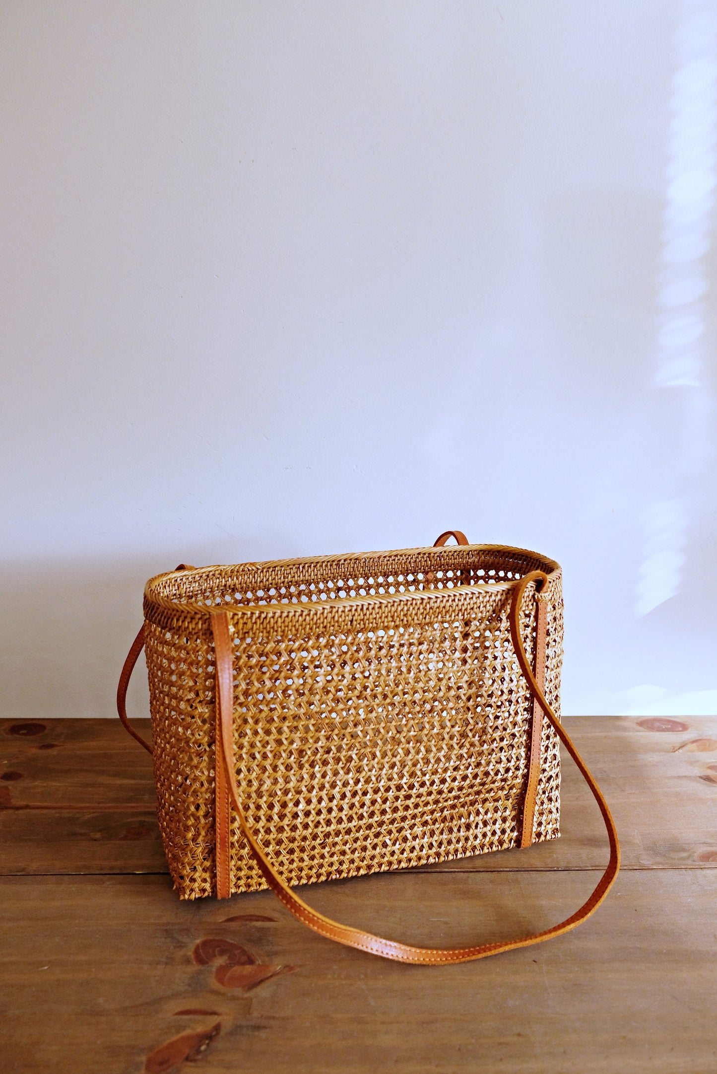 Large Rattan Beach Bag