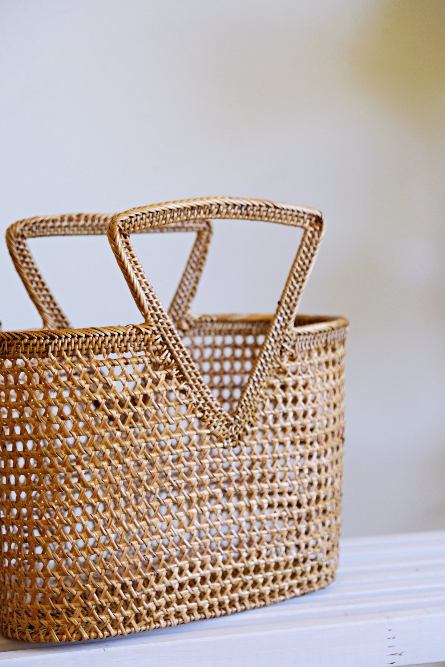 Rhoda Top Handle Rattan Bag