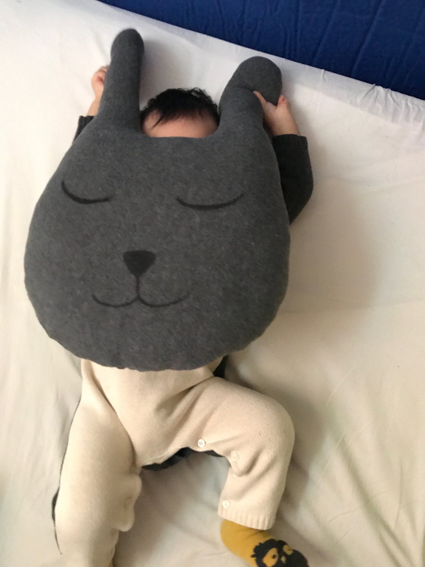 Gray Bunny Pillow