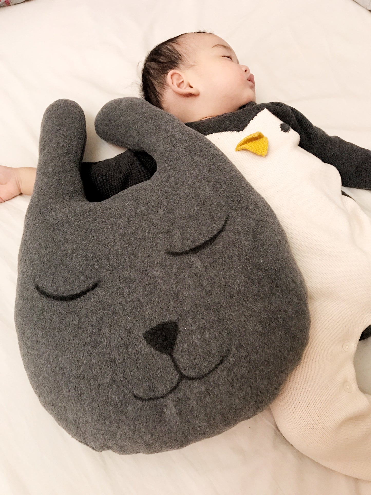 Gray Bunny Pillow