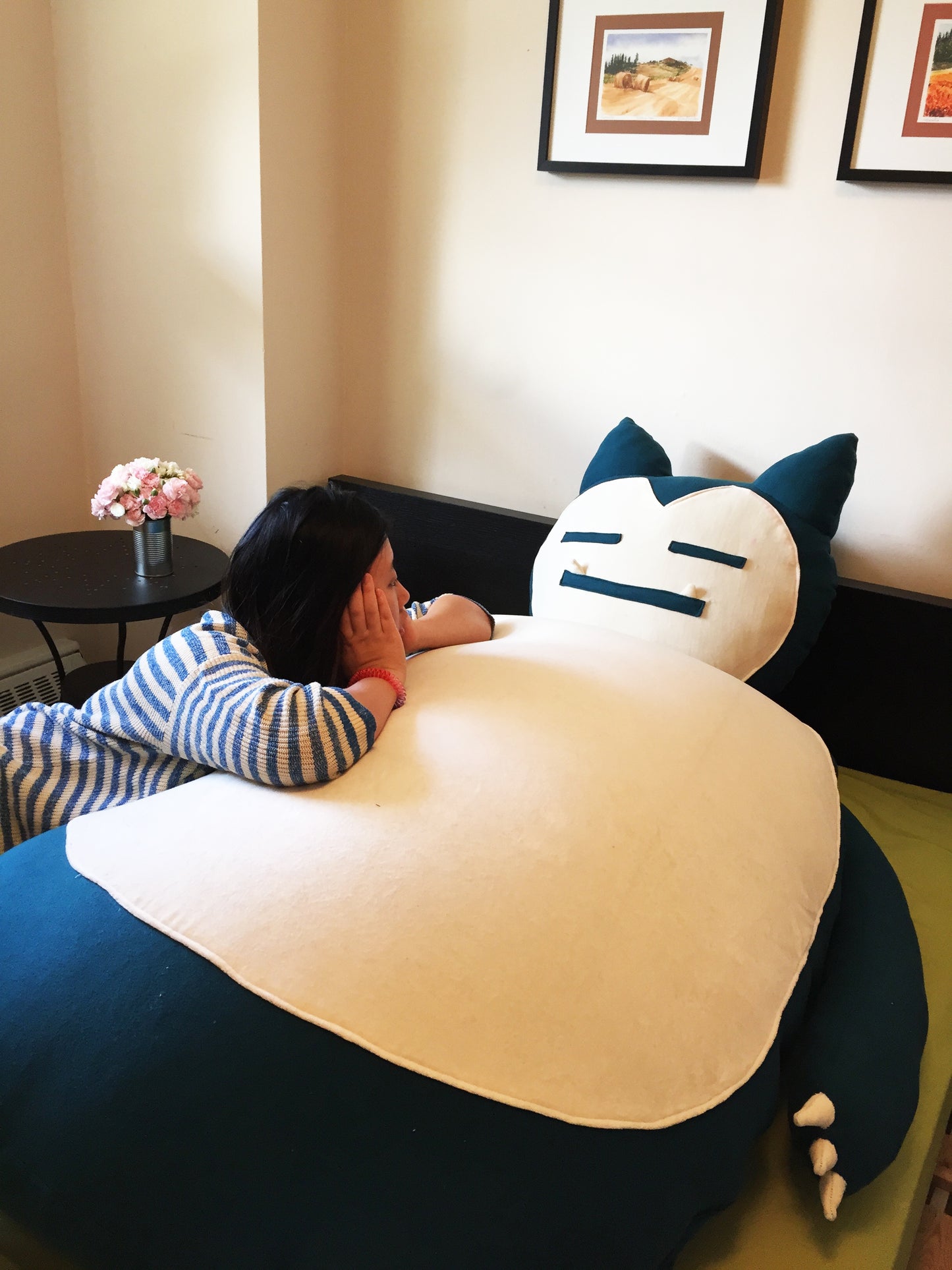 6ft Snorlax bean bag cover