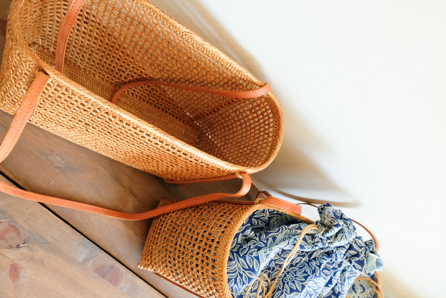 Large Rattan Beach Bag