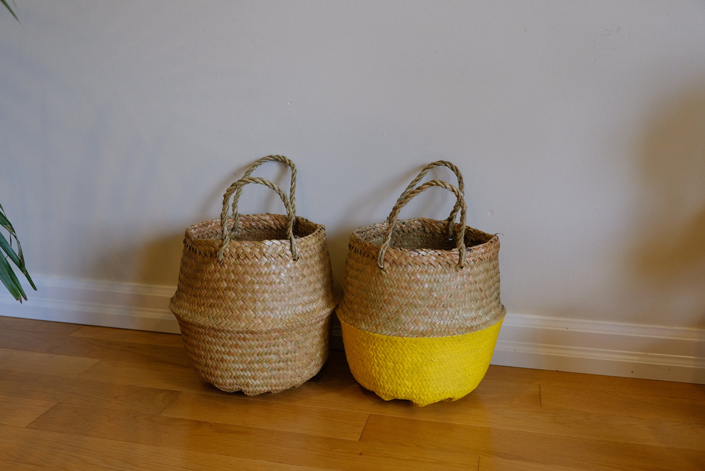 Hand painted Belly Basket