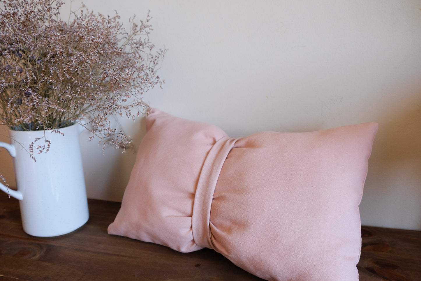 Dusty pink Bow Pillow