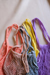Handdyed net bag in solid colour