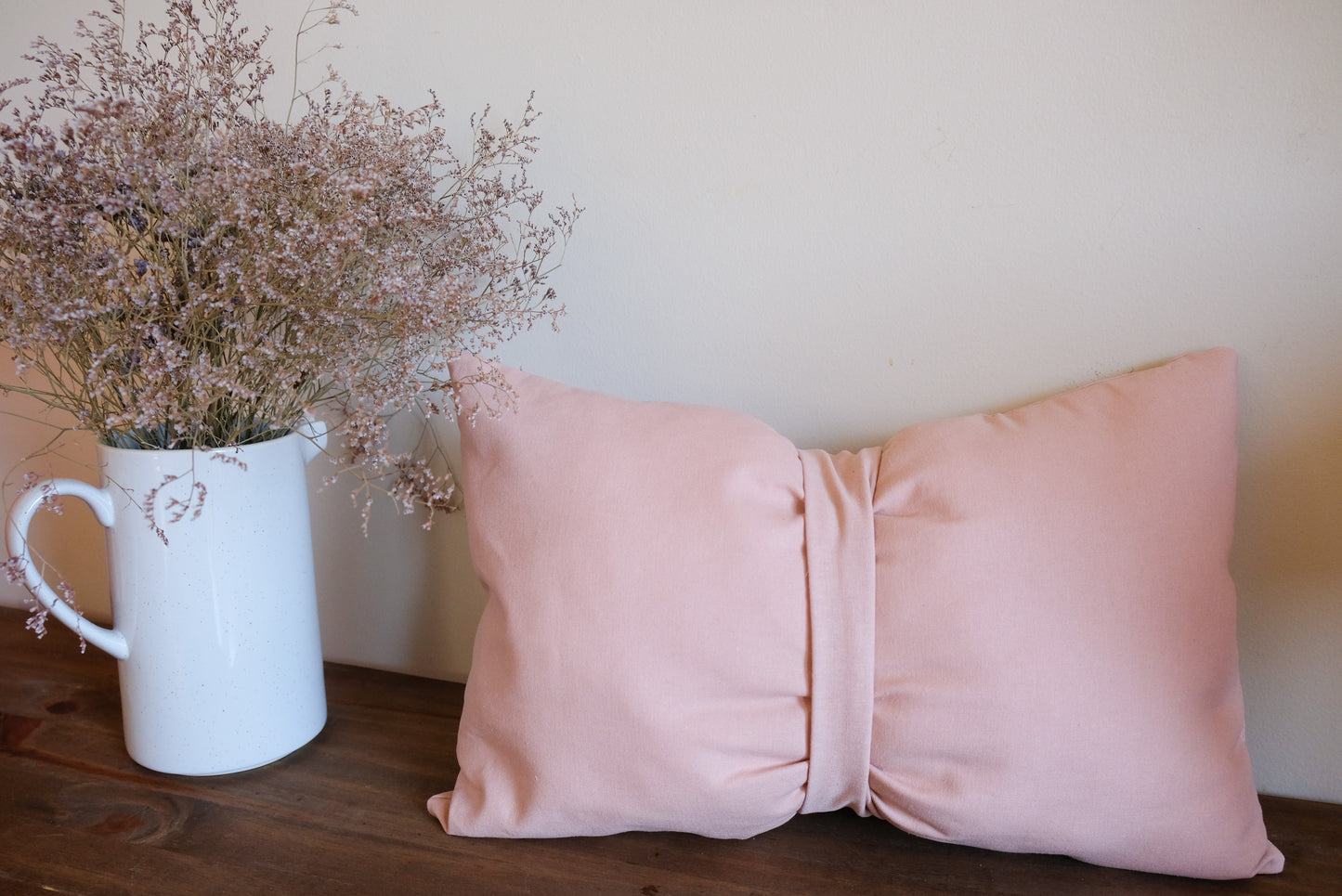 Dusty pink Bow Pillow